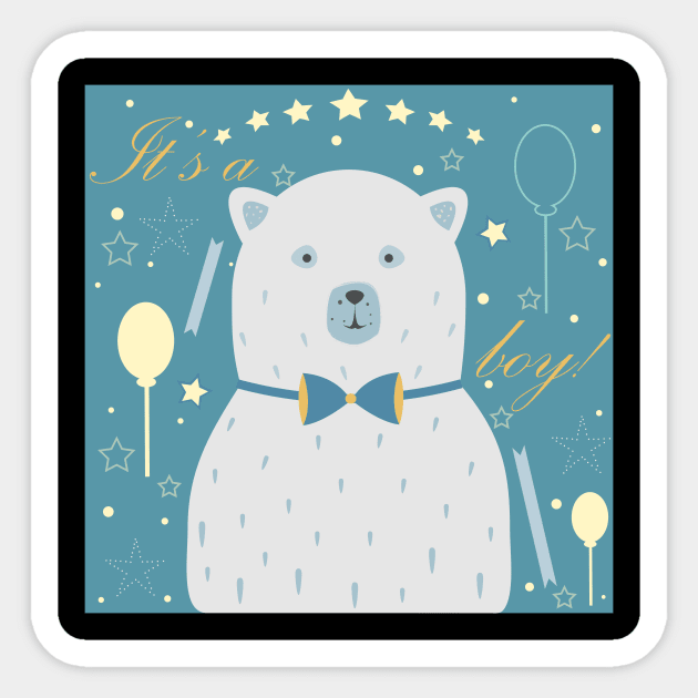 Bear Sticker by Kristina Stellar Scandinavian Land